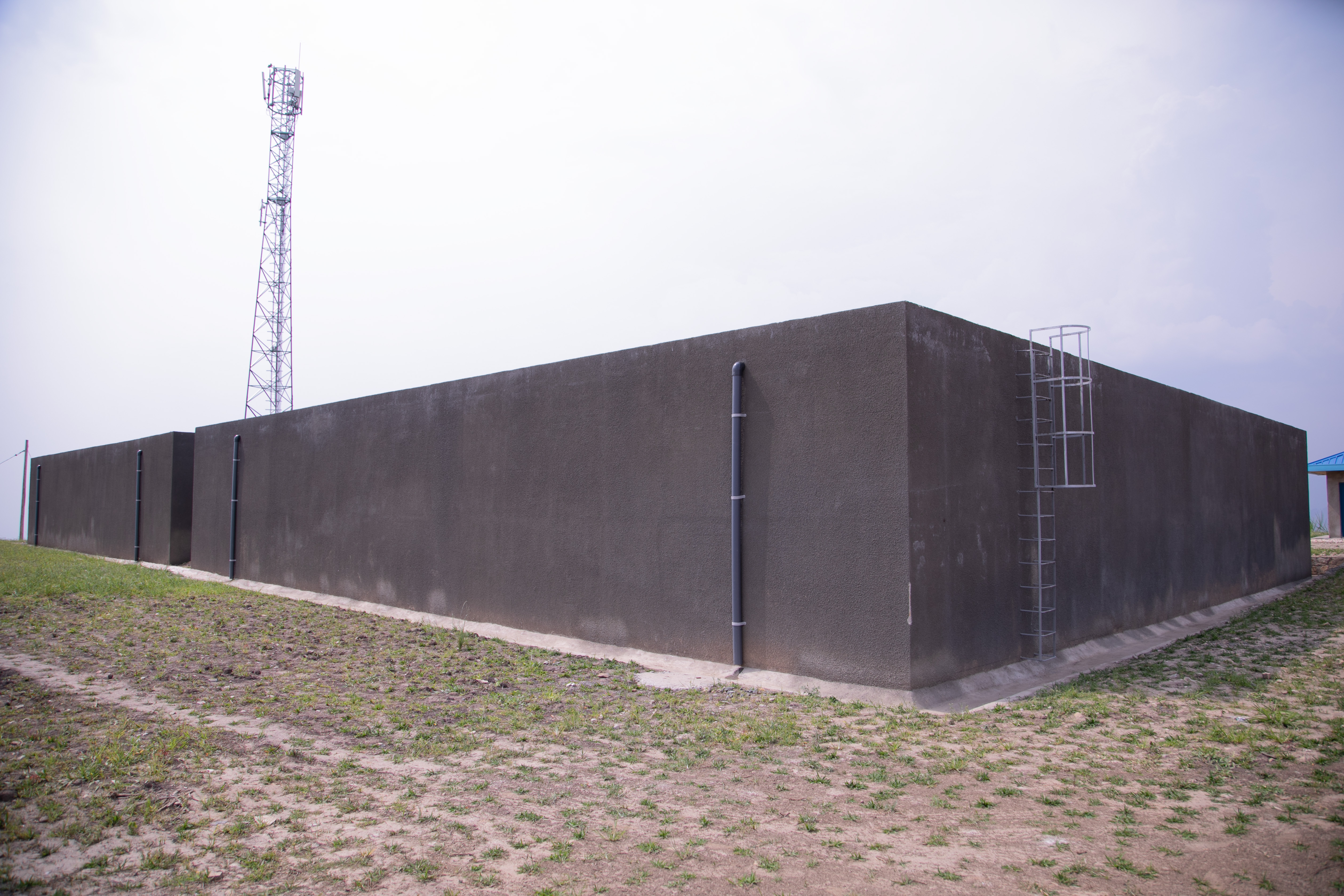 One of water reservoirs of Kivu Belt water supply system
