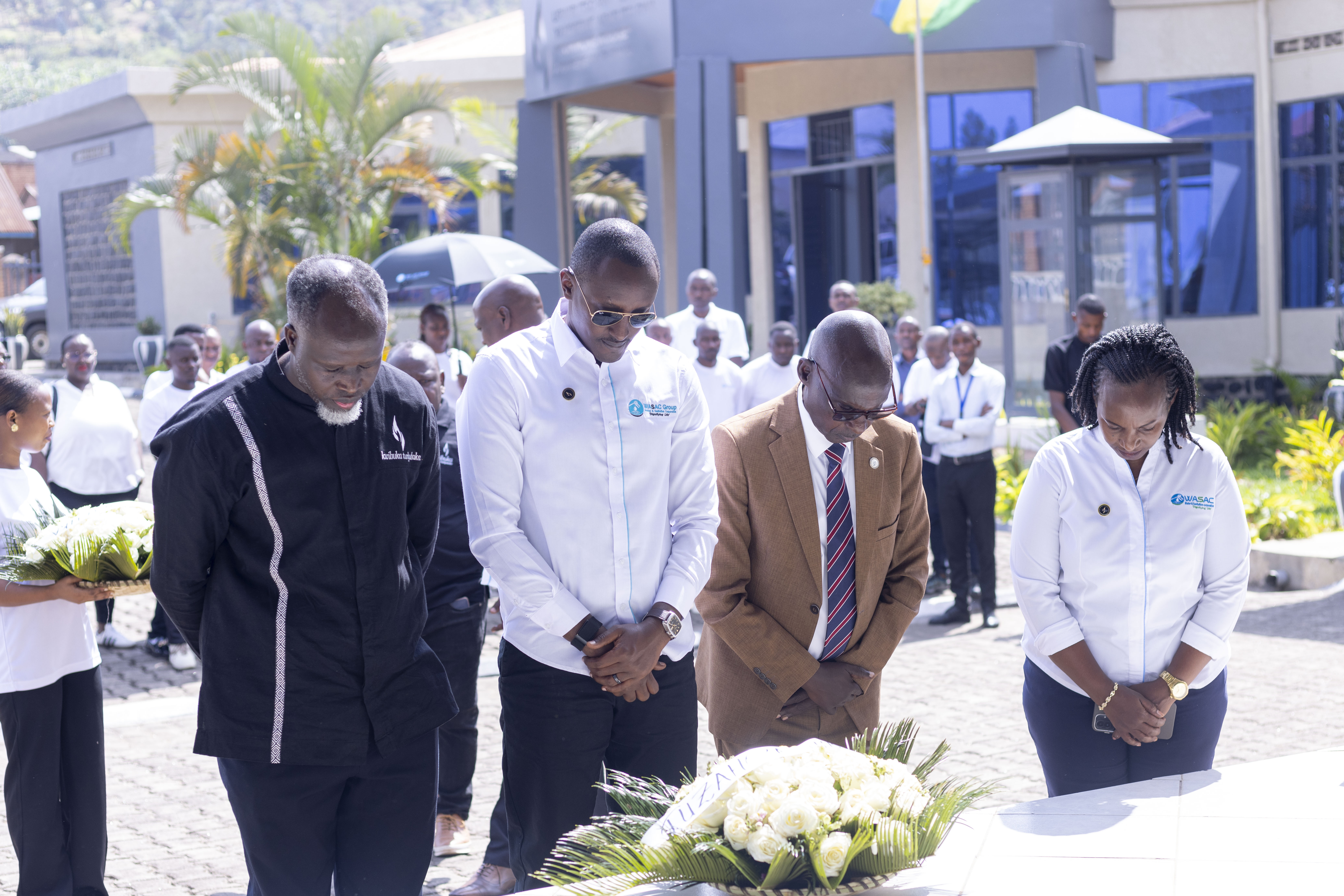 WASAC Group staff paid tribute to the victims of the 1994 Genocide against the Tutsi at the Commune Rouge Genocide Memorial
