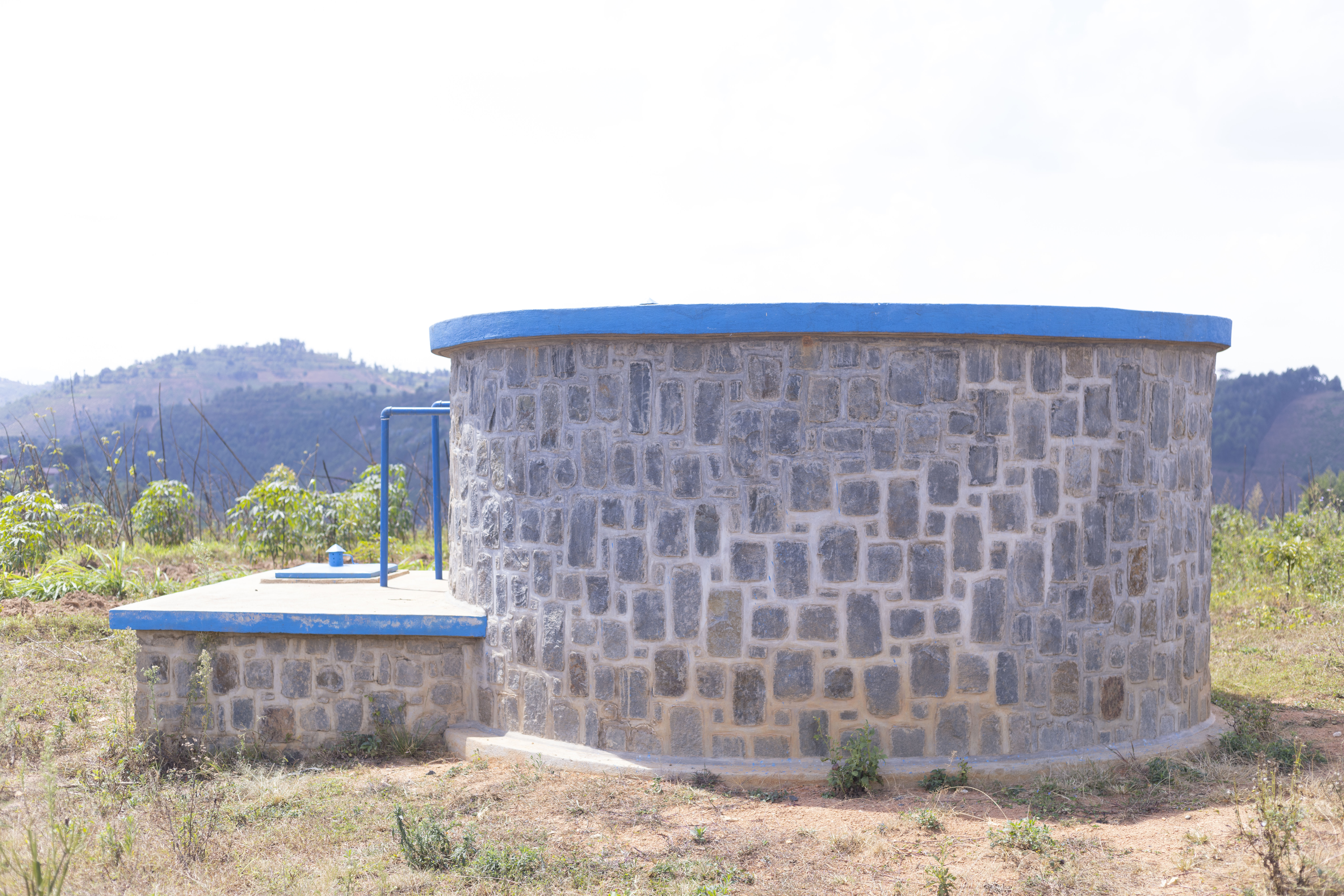 One of water reservoirs constructed under the project.